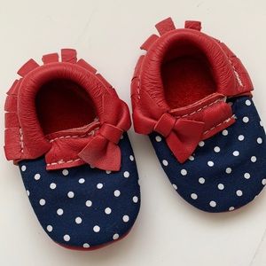 Red and Blue Patriotic Baby Mocs
